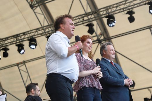 Wiens Bürgrmeister Michael Ludwig mit ORF-Kulturmoderatorin Teresa Vogl